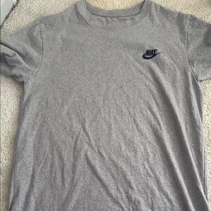 Nike Heather Gray Tee with Black Logo
